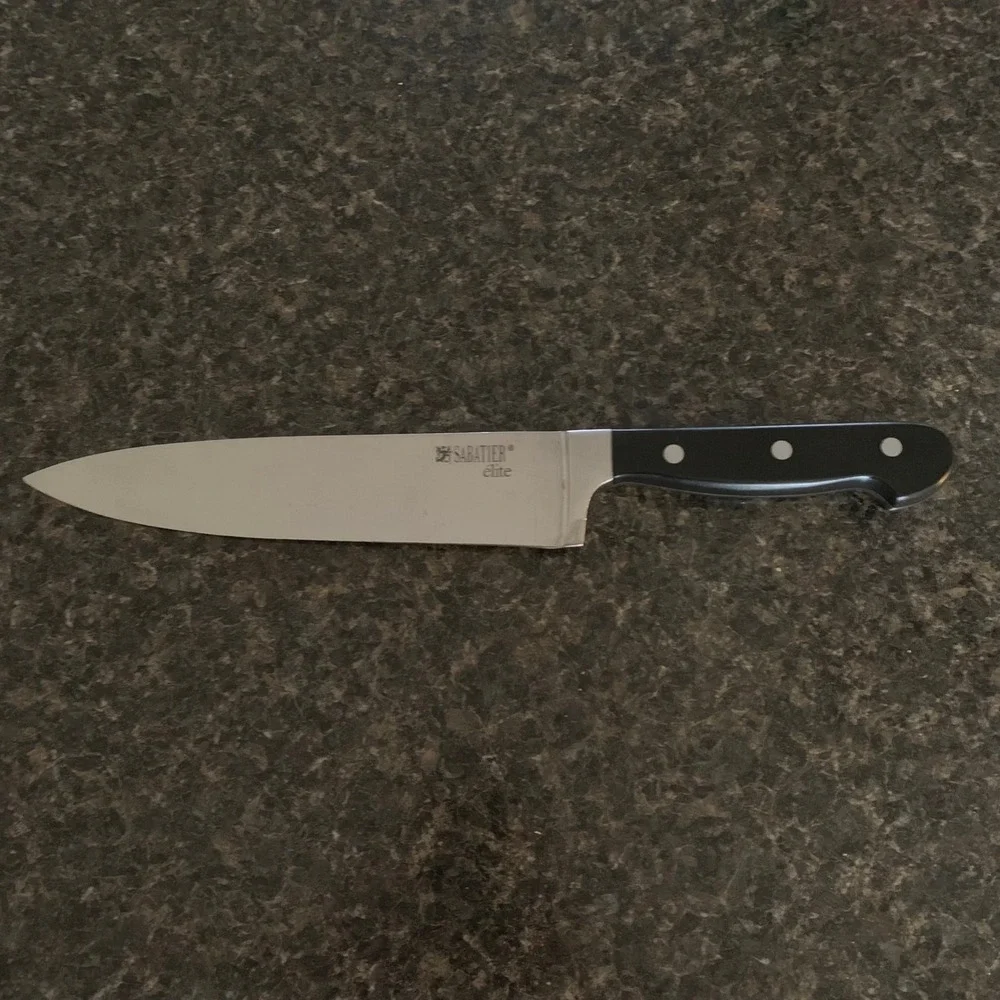 Sabatier Elite Chef Knife Black Handle Stainless Steel‎ Blade Kitchen Tool